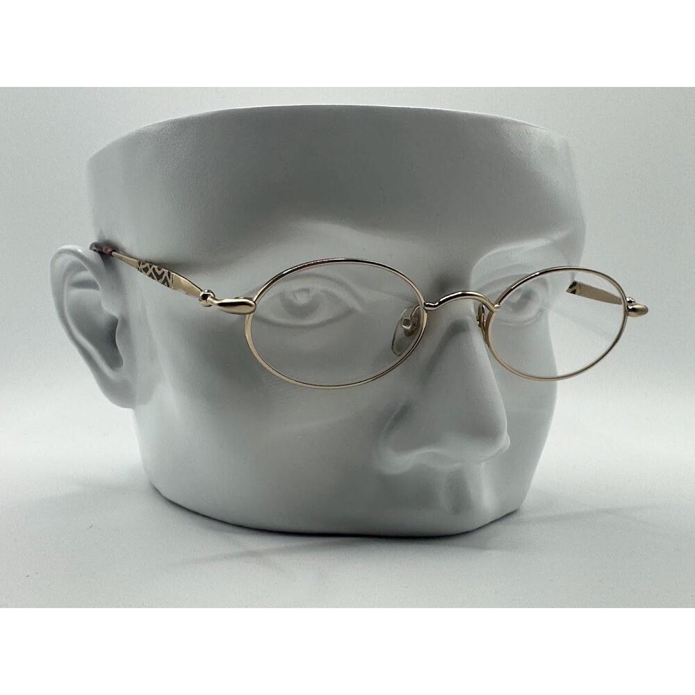 Vintage Y2K Eyeglasses | NOS | Round Gold Style | Small Metal Frame | 2000s #768